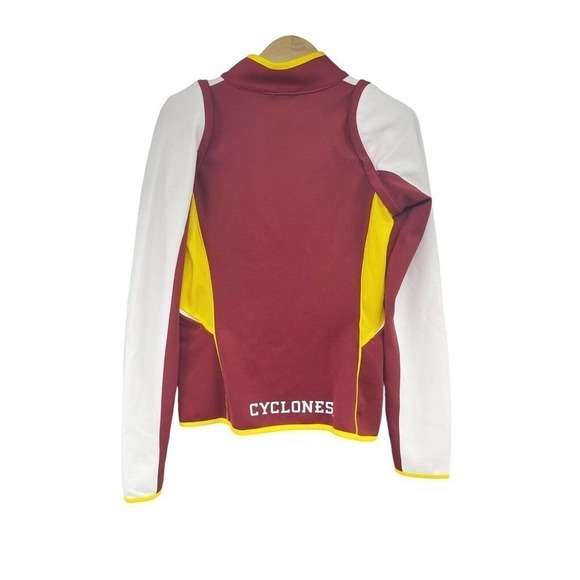 Authentic Jacket Medium Iowa State Cyclones Ladies Athletic Zip Up Red White NWT - Picture 4 of 6